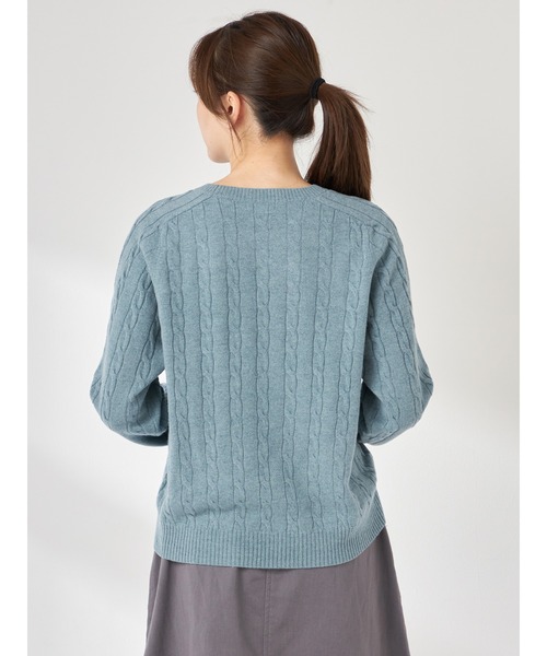 McGREGOR（マックレガー）の「ウールケーブルニットプルオーバー（ニット/セーター・レディース・グリーン/ネイビー/ミント/スモークピンク/ピンク系その他/ナチュラル・M/L）」の14枚目の写真