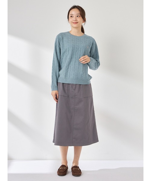 McGREGOR（マックレガー）の「ウールケーブルニットプルオーバー（ニット/セーター・レディース・グリーン/ネイビー/ミント/スモークピンク/ピンク系その他/ナチュラル・M/L）」の15枚目の写真