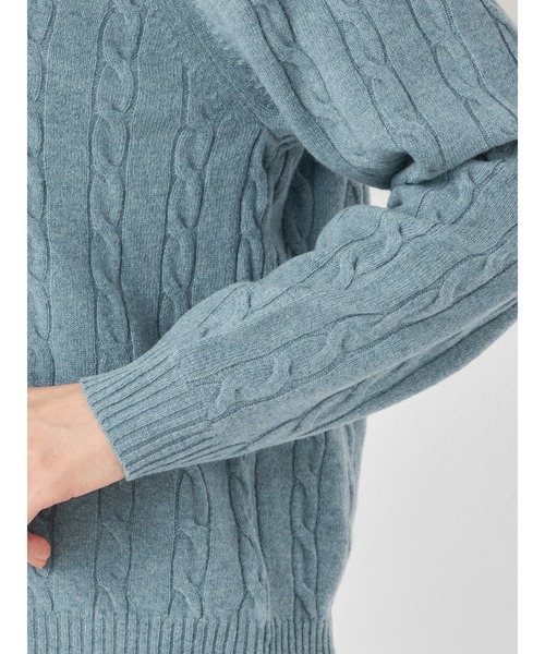 McGREGOR（マックレガー）の「ウールケーブルニットプルオーバー（ニット/セーター・レディース・グリーン/ネイビー/ミント/スモークピンク/ピンク系その他/ナチュラル・M/L）」の17枚目の写真