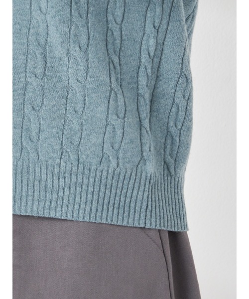 McGREGOR（マックレガー）の「ウールケーブルニットプルオーバー（ニット/セーター・レディース・グリーン/ネイビー/ミント/スモークピンク/ピンク系その他/ナチュラル・M/L）」の18枚目の写真