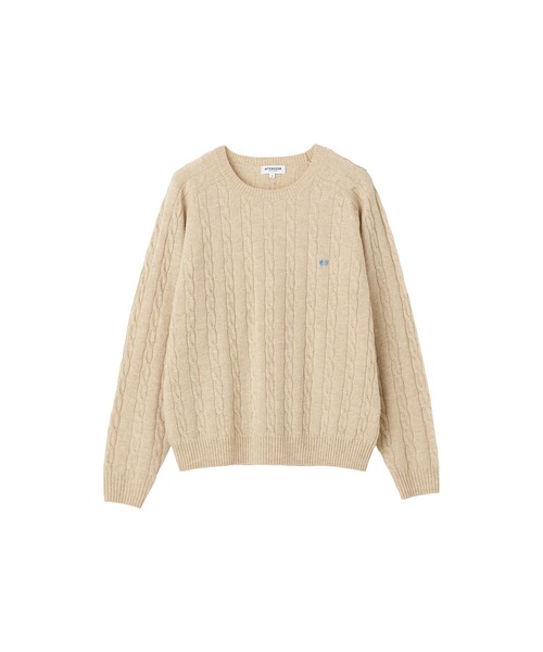 McGREGOR（マックレガー）の「ウールケーブルニットプルオーバー（ニット/セーター・レディース・グリーン/ネイビー/ミント/スモークピンク/ピンク系その他/ナチュラル・M/L）」の7枚目の写真