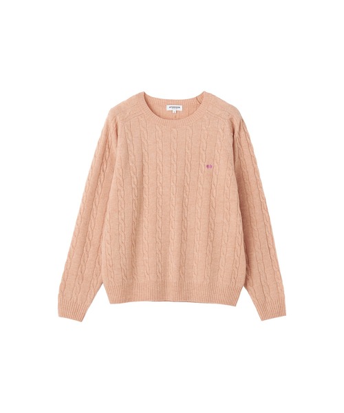 McGREGOR（マックレガー）の「ウールケーブルニットプルオーバー（ニット/セーター・レディース・グリーン/ネイビー/ミント/スモークピンク/ピンク系その他/ナチュラル・M/L）」の10枚目の写真