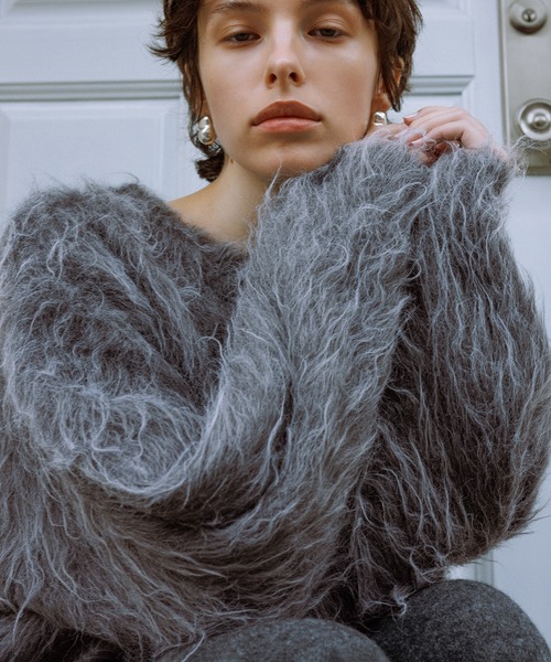 アダムエロペ　フラッフィーカーディガン ADAM ET ROPE'（アダムエロペ） カーディガン 「WEB限定」フラッフィー