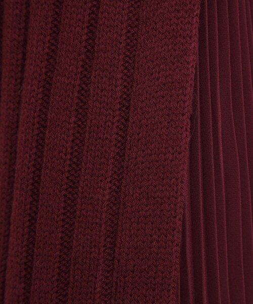grove(グローブ)の「【選べる着丈】配色サイドプリーツニットワンピース(ワンピース・レディース・ワイン系1/ベージュ系4/チャコール・02/03/04/13/12/11/05/01)」の17枚目の写真