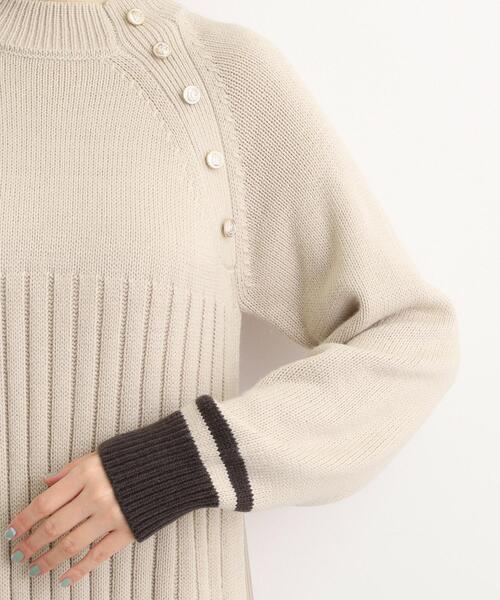 grove(グローブ)の「【選べる着丈】配色サイドプリーツニットワンピース(ワンピース・レディース・ワイン系1/ベージュ系4/チャコール・02/03/04/13/12/11/05/01)」の22枚目の写真