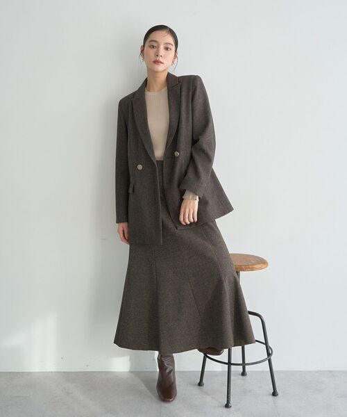 YECCA VECCA(イェッカヴェッカ)の「マーメイドスカート(スカート・レディース・アイボリー/チャコールグレー/ブラウン/ミント・M/S)」の9枚目の写真