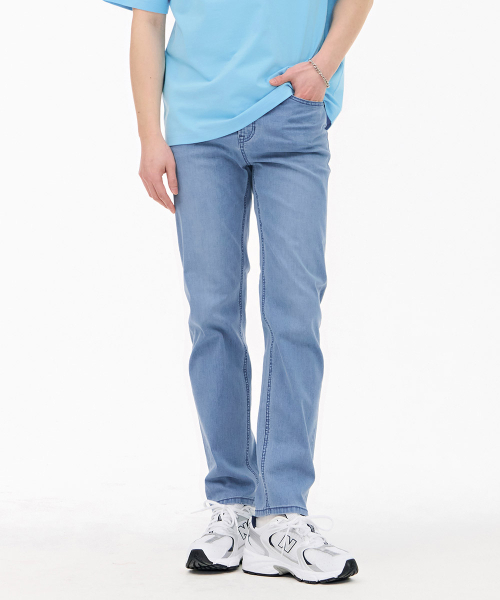 CHASECULT(チェイスカルト)の「男性インバンディングテーパードエージン-スカイブルー(デニムパンツ・メンズ・ブルー・70/92/82/86/76)」の1枚目の写真