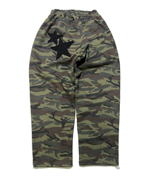 Night Camouflage Sweat Wide Pants ((khaki))