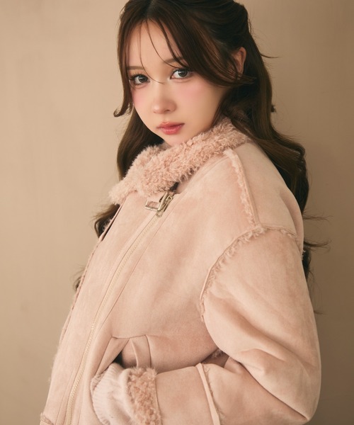 ✳︎toto✳︎さん専用DRAWER ドゥロワー ムートン ボア ジャケット TITTY&CO.（ティティーアンドコー）の「ボアライダースムートン