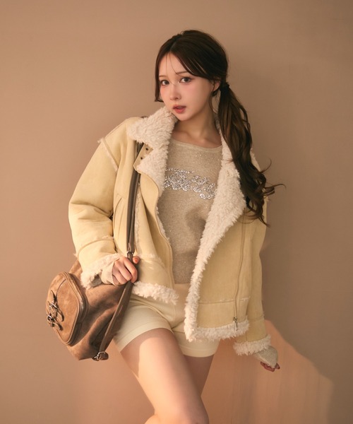 ボアライダースムートンジャケット（ムートンコート）｜TITTY&CO