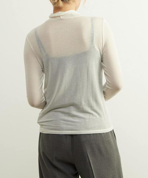 SOFFITTO(ソフィット)の「カシミヤシルク混シアータートルインナー(Tシャツ/カットソー・レディース・ブラック/グレー/オフホワイト・FREE)」の7枚目の写真