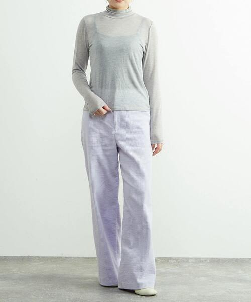 SOFFITTO(ソフィット)の「カシミヤシルク混シアータートルインナー(Tシャツ/カットソー・レディース・ブラック/グレー/オフホワイト・FREE)」の13枚目の写真