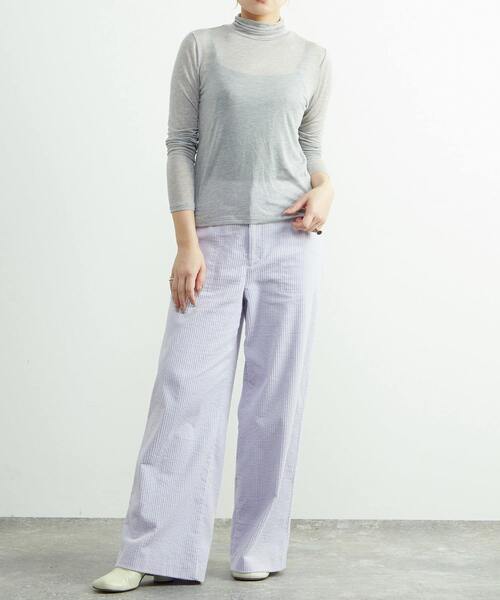 SOFFITTO(ソフィット)の「カシミヤシルク混シアータートルインナー(Tシャツ/カットソー・レディース・ブラック/グレー/オフホワイト・FREE)」の14枚目の写真