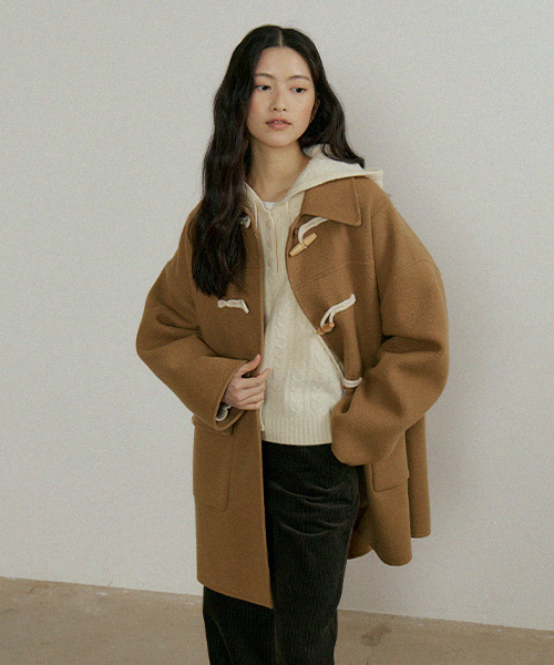 LINGSEOUL(リングソウル)の「handmade wool duffle coat-camel(チェスターコート・レディース・キャメル・FREE)」の3枚目の写真
