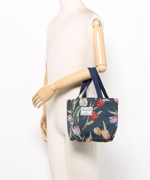 Mignonjour(ミニョンジュール)の「Mignonjour/チューリップ柄ミニトートバッグ M2863(トートバッグ・レディース・ブルー/ピンク/ベージュ/ネイビー・FREE)」の10枚目の写真