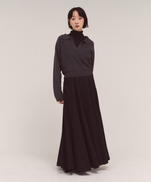 FMiBL（ファミル）の「オープンカラーニット（ニット/セーター・レディース・ネイビー/グレー/オフホワイト・FREE）」の21枚目の写真