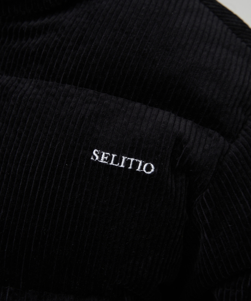 SELITIO(セレティオ)の「コーデュロイウェロンショートパファーブラック(ダウンジャケット/コート・メンズ・ブラック・MEDIUM/LARGE/X-LARGE/SMALL)」の3枚目の写真