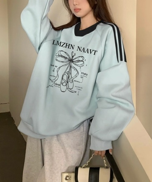 バレエコアデザインスウェットトップス（スウェット）｜Vipoa