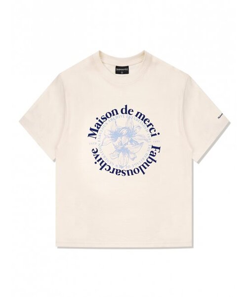 FABULOUS ARCHIVE(ファビュラスアーカイブ)の「ウィメンズ リリス リラックス クロップTシャツ クリームネイビー(FCC2TS385W)(Tシャツ/カットソー・レディース・ネイビー・SMALL/MEDIUM)」の3枚目の写真