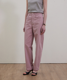Pigment washing panel pants_PINK