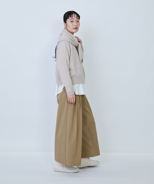 LOISIR(ロワズィール)の「ウール天竺ストール付きプルオーバー(ニット/セーター・レディース・ベージュ/ネイビー/オフホワイト・FREE)」の18枚目の写真