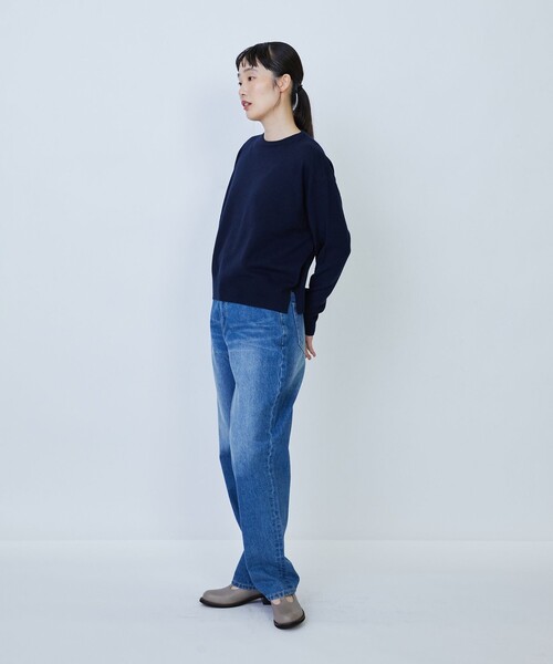 LOISIR(ロワズィール)の「ウール天竺ストール付きプルオーバー(ニット/セーター・レディース・ベージュ/ネイビー/オフホワイト・FREE)」の16枚目の写真