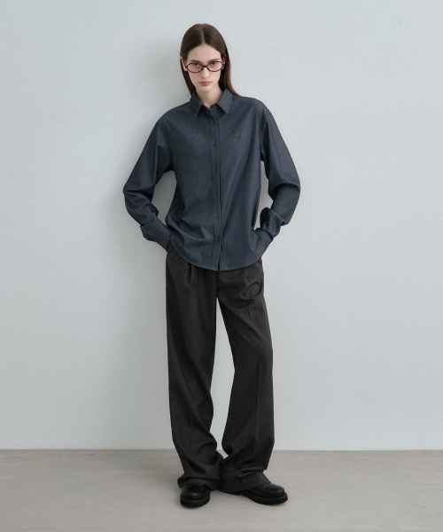MONGDOL(モンドル)の「セミオーバーフィットウォッシングデニムシャツインディゴMDSH025INDIGO(シャツ/ブラウス・レディース・その他・F)」の5枚目の写真