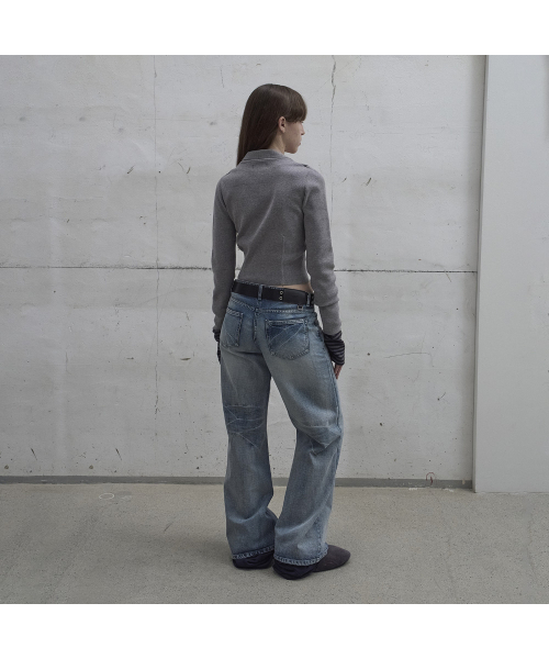 LCDC TM(エルシーディーシーティーエム)の「DRAPED NECK KNIT CARDIGAN (MELANGE GREY)(カーディガン/ボレロ・レディース・ライトグレー・SMALL/MEDIUM)」の3枚目の写真