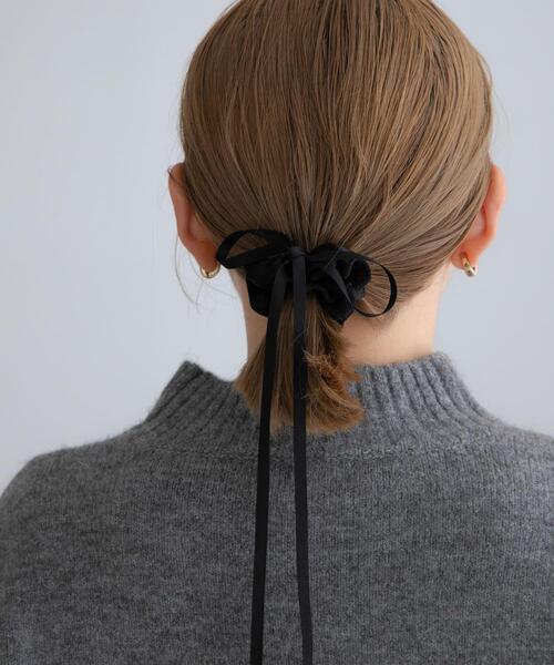 URBAN RESEARCH Sonny Label（アーバンリサーチサニーレーベル）の「細リボンシュシュ（ヘアゴム・レディース・ブラック/ホワイト・ONE）」の7枚目の写真