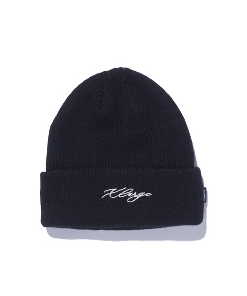 XLARGE（エクストララージ）の「EMBROIDERED LOGO CUFF BEANIE（ニットキャップ/ビーニー・メンズ・ブラック/オリーブ/ネイビー・ONE SIZE）」の2枚目の写真