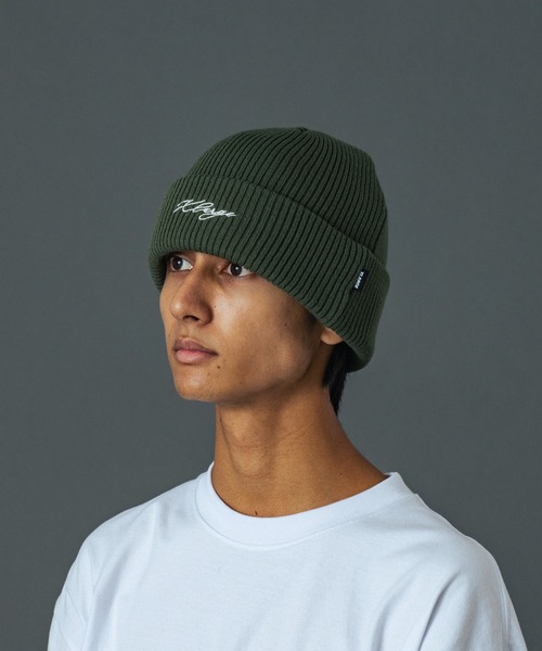 XLARGE（エクストララージ）の「EMBROIDERED LOGO CUFF BEANIE（ニットキャップ/ビーニー・メンズ・ブラック/オリーブ/ネイビー・ONE SIZE）」の4枚目の写真