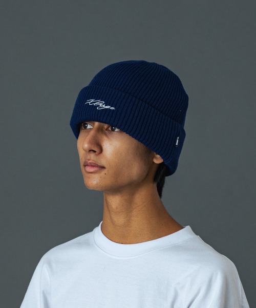 XLARGE（エクストララージ）の「EMBROIDERED LOGO CUFF BEANIE（ニットキャップ/ビーニー・メンズ・ブラック/オリーブ/ネイビー・ONE SIZE）」の5枚目の写真
