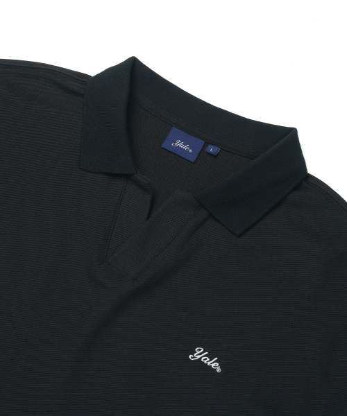 YALE(イェール)の「クイックドライスリットネックポロシャツ_ブラック(ポロシャツ・レディース・その他・SMALL/MEDIUM/LARGE/X-LARGE/XX-LARGE/X-SMALL)」の4枚目の写真