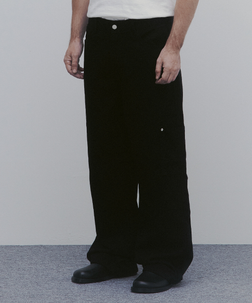 And Again(アンドアゲイン)の「コットンワイドパッチポケットパンツ(ブラック)(その他パンツ・メンズ・その他・SMALL/MEDIUM/LARGE)」の2枚目の写真