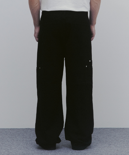 And Again(アンドアゲイン)の「コットンワイドパッチポケットパンツ(ブラック)(その他パンツ・メンズ・その他・SMALL/MEDIUM/LARGE)」の3枚目の写真
