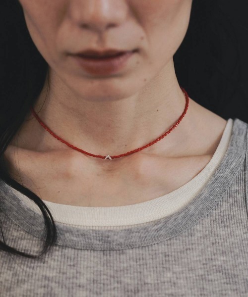 anuke(アンヌーク)の「anuke Color Beads Necklace カラービーズネックレス/62610914(ネックレス・レディース・レッド・ONE SIZE)」の4枚目の写真