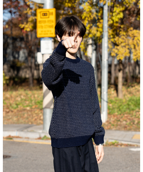 ASTLAY(アストレイ)の「Loveless Round Neck knit (Navy/M.Gray/Oat Gray)(ニット/セーター・メンズ・その他・3/2)」の6枚目の写真