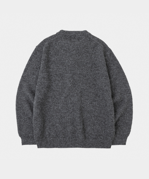 LETTERCOMO(レテルコモ)の「デイリーウールラウンドニットチャコール(ニット/セーター・レディース・その他・MEDIUM/LARGE)」の4枚目の写真
