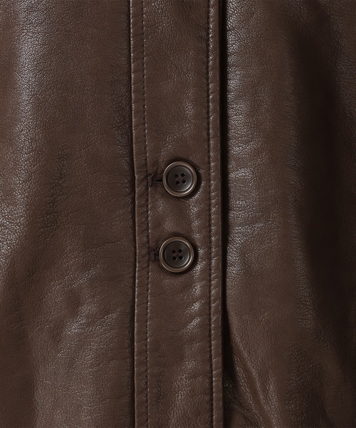 31 Sons de mode(トランテアン ソン ドゥ モード)の「フェイクレザーファーブルゾン(ブルゾン・レディース・ブラウン/キャメル/ブラック・フリ-)」の14枚目の写真