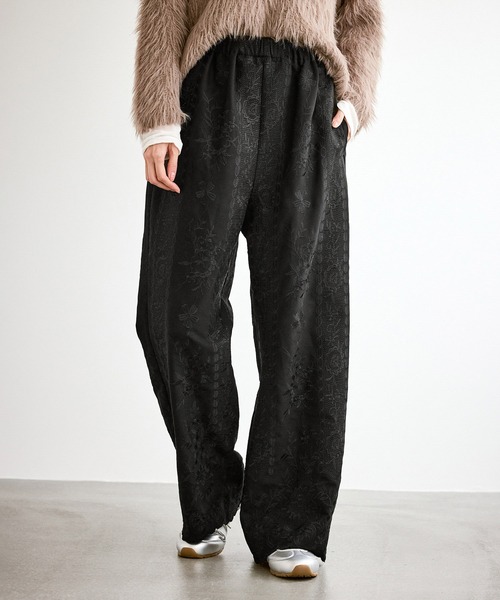 ROPE' PICNIC（ロペピクニック）の「ウィンターイージー刺繍パンツ（その他パンツ・レディース・ブラック/キナリ・S/M）」の3枚目の写真