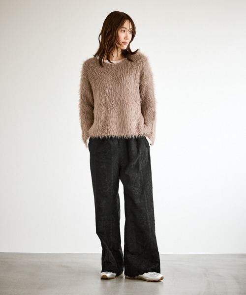 ROPE' PICNIC（ロペピクニック）の「ウィンターイージー刺繍パンツ（その他パンツ・レディース・ブラック/キナリ・S/M）」の4枚目の写真