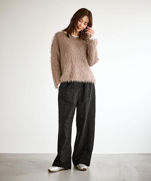 ROPE' PICNIC（ロペピクニック）の「ウィンターイージー刺繍パンツ（その他パンツ・レディース・ブラック/キナリ・S/M）」の5枚目の写真