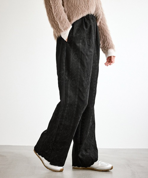 ROPE' PICNIC（ロペピクニック）の「ウィンターイージー刺繍パンツ（その他パンツ・レディース・ブラック/キナリ・S/M）」の8枚目の写真