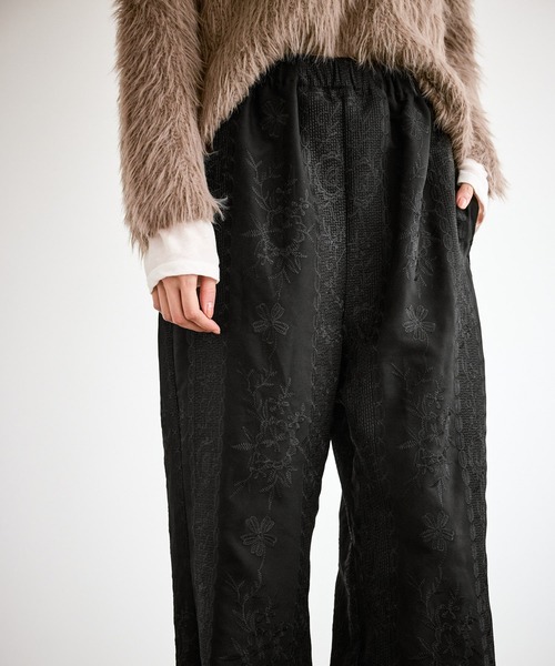 ROPE' PICNIC（ロペピクニック）の「ウィンターイージー刺繍パンツ（その他パンツ・レディース・ブラック/キナリ・S/M）」の9枚目の写真