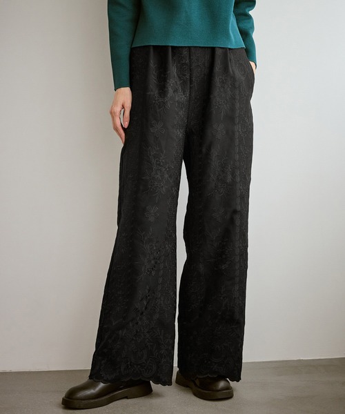 ROPE' PICNIC（ロペピクニック）の「ウィンターイージー刺繍パンツ（その他パンツ・レディース・ブラック/キナリ・S/M）」の12枚目の写真