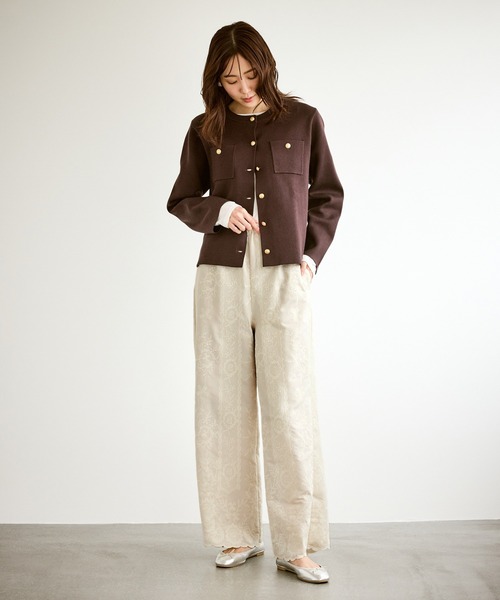 ROPE' PICNIC（ロペピクニック）の「ウィンターイージー刺繍パンツ（その他パンツ・レディース・ブラック/キナリ・S/M）」の14枚目の写真