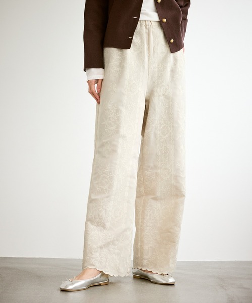 ROPE' PICNIC（ロペピクニック）の「ウィンターイージー刺繍パンツ（その他パンツ・レディース・ブラック/キナリ・S/M）」の16枚目の写真