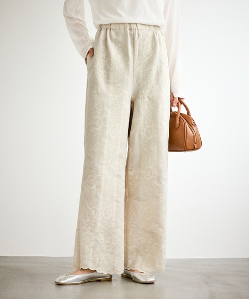 ROPE' PICNIC（ロペピクニック）の「ウィンターイージー刺繍パンツ（その他パンツ・レディース・ブラック/キナリ・S/M）」の17枚目の写真