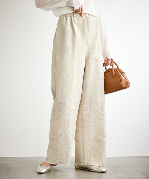 ROPE' PICNIC（ロペピクニック）の「ウィンターイージー刺繍パンツ（その他パンツ・レディース・ブラック/キナリ・S/M）」の18枚目の写真