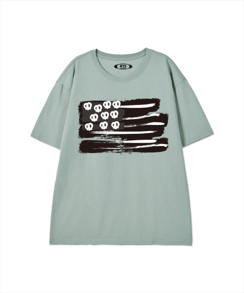 BY.L(バイエル)の「プレッツェルフラグ半袖Tシャツミント(Tシャツ/カットソー・メンズ・その他・MEDIUM/LARGE/X-LARGE)」の1枚目の写真